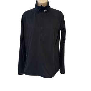 Under Armour Threadborne‎ Black 1/4 zip Pullover Thin Material Medium